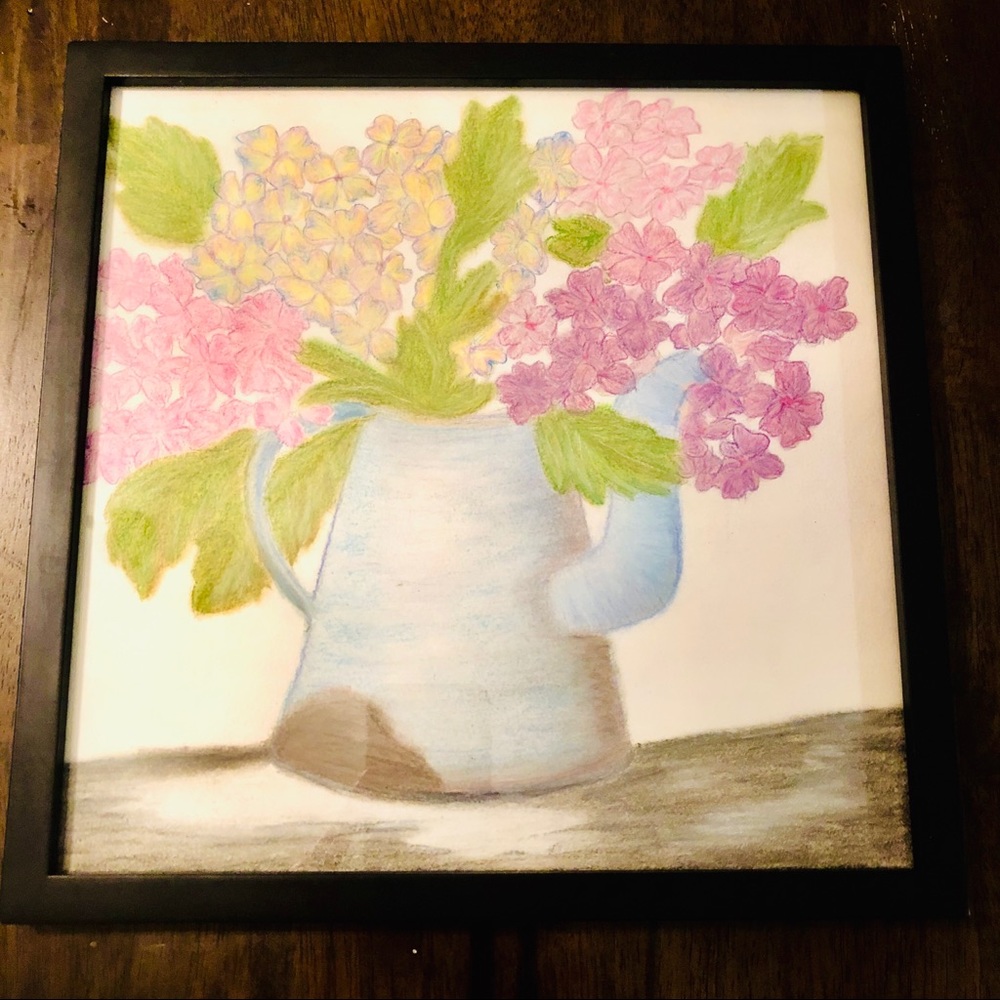 floral picture-framed